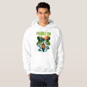 Paddle auf Kanu-Adventure Mountain River Design Hoodie (Vorne ganz)