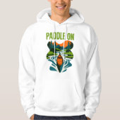 Paddle auf Kanu-Adventure Mountain River Design Hoodie (Vorderseite)