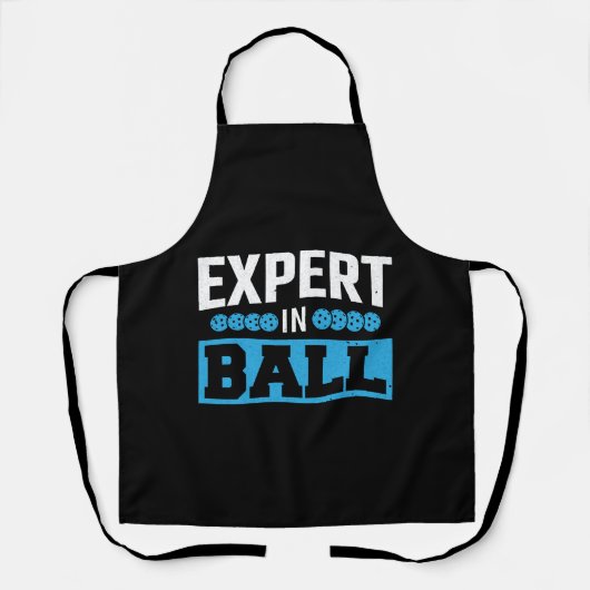 Paddle Ball Spieler Experte in Ball Pickleball Schürze (Vorderseite)