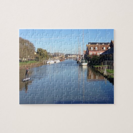 Paddle Boarder auf Faversham Creek England Puzzle (Horizontal)