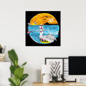 Paddle-Boarding "Ich mag mein Leben" Poster (Heimbüro)
