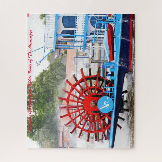 Paddle Boat Mississippi.Weihnachtsgrüße Puzzle (Vertikal)