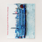 Paddle Boat Mississippi.Weihnachtsgrüße Puzzle (Vertikal)