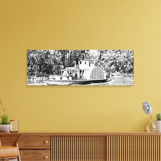 Paddle Boat on Murray River Victoria Leinwanddruck (Insitu (Wohnzimmer))
