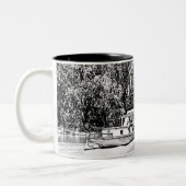 Paddle Boat on Murray River Victoria Zweifarbige Tasse (Links)