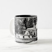 Paddle Boat on Murray River Victoria Zweifarbige Tasse (Vorderseite Links)