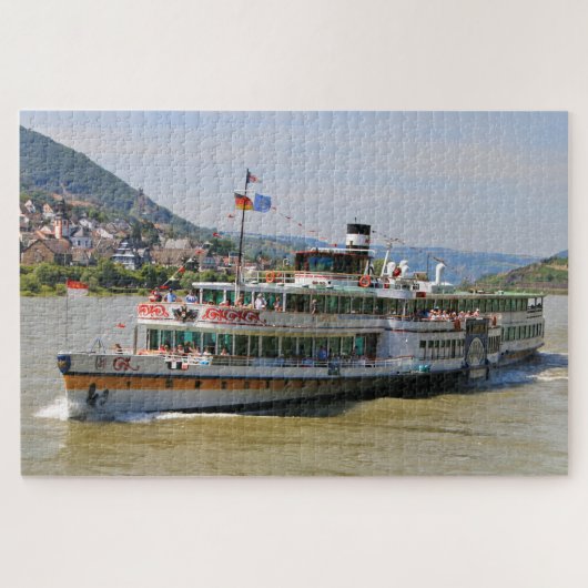 Paddle-Dampfer, Goethe, Rhein, Deutschland Puzzle (Horizontal)