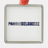Paddle Delaware Kayaking Ornament Aus Metall (Vorne)