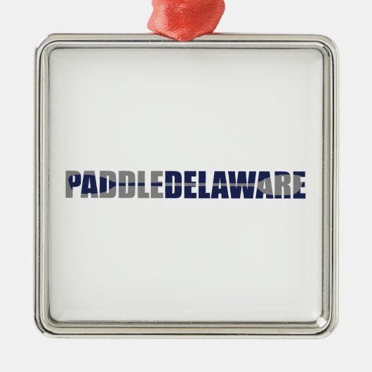 Paddle Delaware Kayaking Ornament Aus Metall (Vorne)