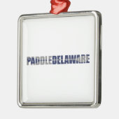 Paddle Delaware Kayaking Ornament Aus Metall (Links)