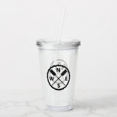 Paddle Explorer Design - Akryllischer Tumbler Acryltrinkbecher (Rückseite)