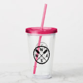 Paddle Explorer Design - Akryllischer Tumbler Acryltrinkbecher (Rückseite)