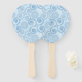 Paddle Fan-Blue Pearls Fächer (Vorne und Hinten)