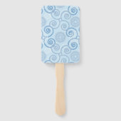 Paddle Fan-Blue Pearls Hand Fan Fächer (Rückseite)