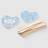 Paddle Fan-Blue Pearls Hand Fan Fächer (Non-assembled)