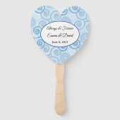 Paddle Fan-Blue Pearls Hand Fan Fächer (Vorderseite)