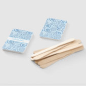 Paddle Fan-Blue Pearls Hand Fan Fächer (Non-assembled)