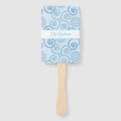 Paddle Fan-Blue Pearls Hand Fan Fächer (Vorderseite)