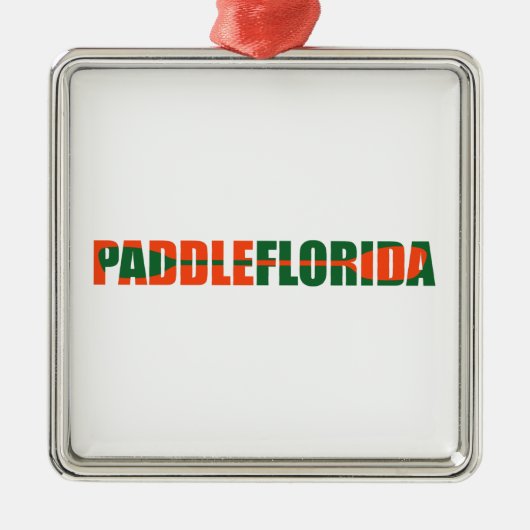 Paddle Florida Kayaking Ornament Aus Metall (Vorne)