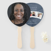 Paddle Funeral Hand Fan – abgerundete Ecken Fächer (Vorne und Hinten)