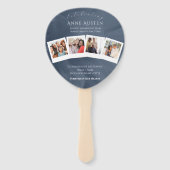 Paddle Funeral Hand Fan – abgerundete Ecken Fächer (Rückseite)