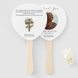Paddle Funeral Hand Fan – Rounded Corners Fächer