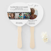 Paddle Funeral Hand Fan – Rounded Corners Fächer (Vorne und Hinten)