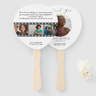 Paddle Funeral Hand Fan – Rounded Corners Fächer
