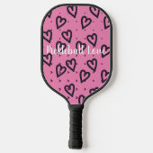 Paddle Girl/women, abstraktes Pickleball-Script (Rückseite)