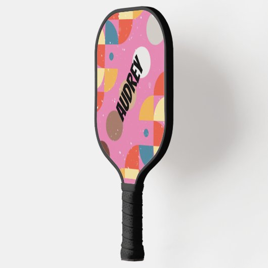 Paddle Girl/women, abstraktes Pickleball-Script (Links)