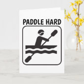 PADDLE HARD, CANOE Grußkarte Karte (Gelbe Blume)