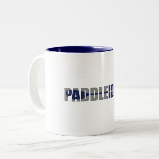 Paddle Idaho Kayaking Zweifarbige Tasse (Vorderseite Links)