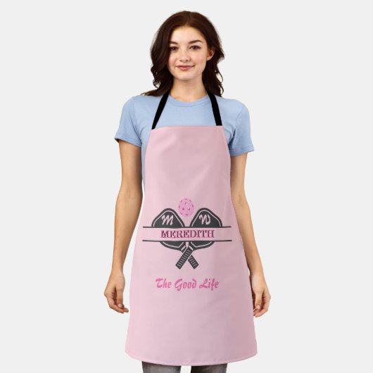 Paddle-Individuelle Name-Monogramm Schürze (Getragen)