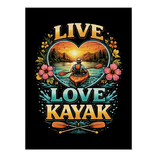 Paddle Into the Sunset Poster (Vorderseite)