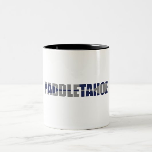 Paddle Lake Tahoe Kayaking Zweifarbige Tasse (Mittel)