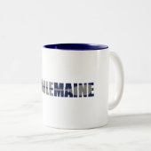 Paddle Maine Kayaking Zweifarbige Tasse (VorderseiteRechts)