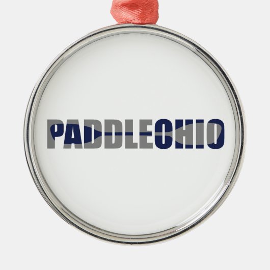 Paddle Ohio Kayaking Ornament Aus Metall (Vorne)