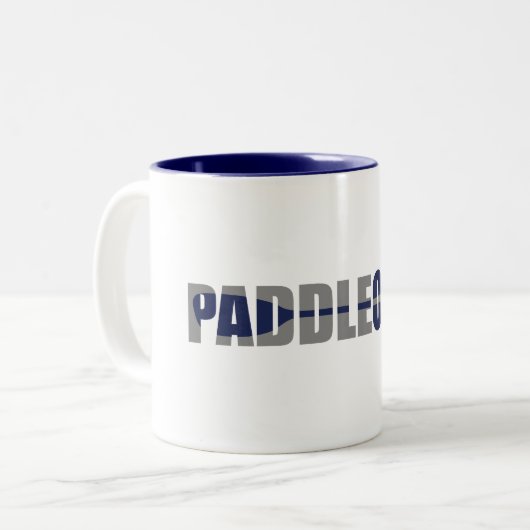 Paddle Ohio Kayaking Zweifarbige Tasse (Vorderseite Links)