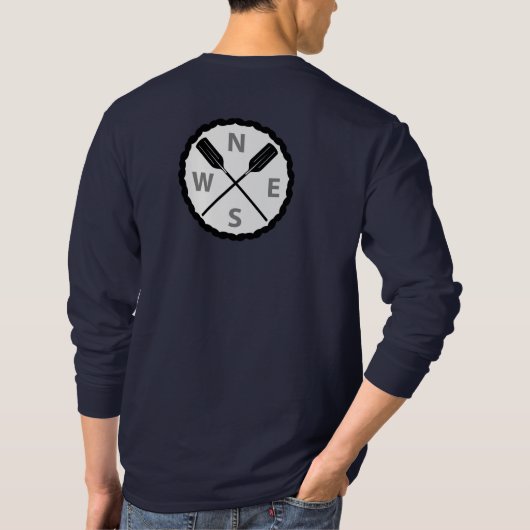 Paddle On Explorer Design - Männergrundleder T-Shirt (Rückseite)