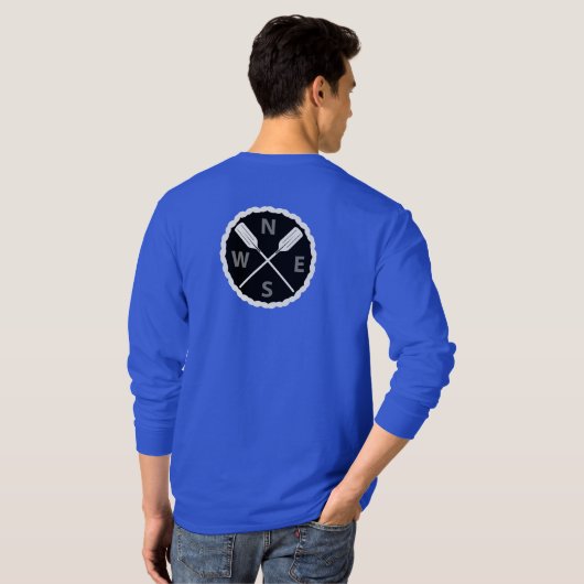 Paddle On Explorer Design - Männergrundleder T-Shirt (Schwarz voll)