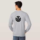 Paddle On Explorer Design - Männergrundleder T-Shirt (Schwarz voll)