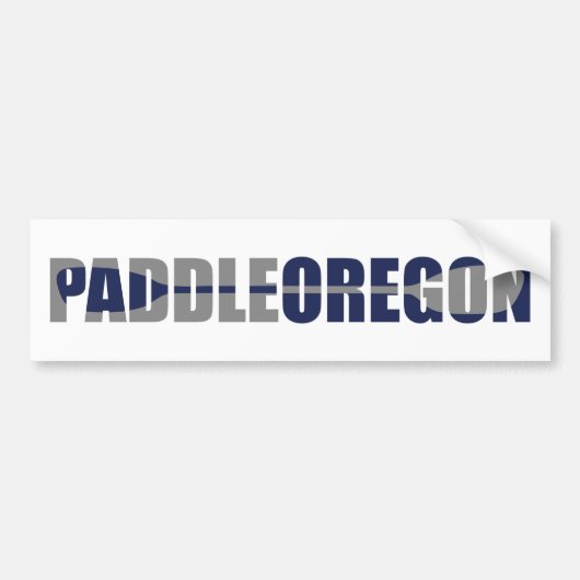 Paddle Oregon Kayaking Autoaufkleber (Vorne)