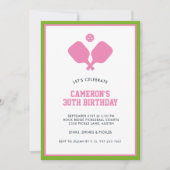 Paddle-Party Paddles Pink Green Custom Einladung (Vorderseite)