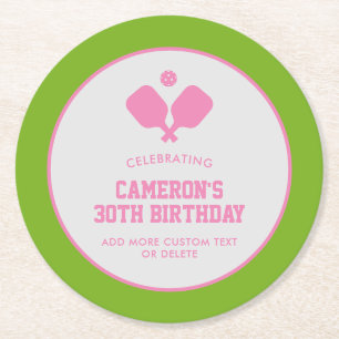 Paddle-Party Paddles Pink Green Custom Runder Pappuntersetzer