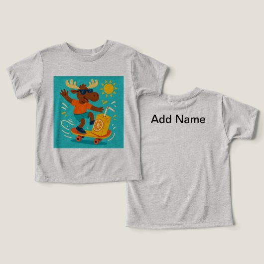 Paddle Pops & Flip Flops – Juggling Moose Summer T (Design Vorderseite & Rückseite)