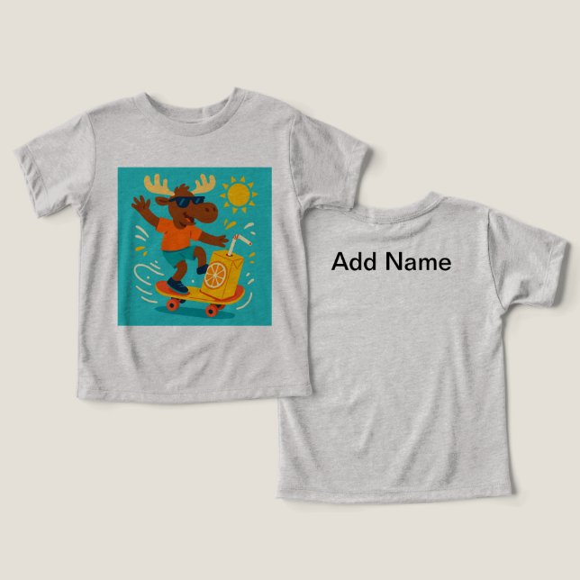 Paddle Pops & Flip Flops – Juggling Moose Summer T (Design Vorderseite & Rückseite)