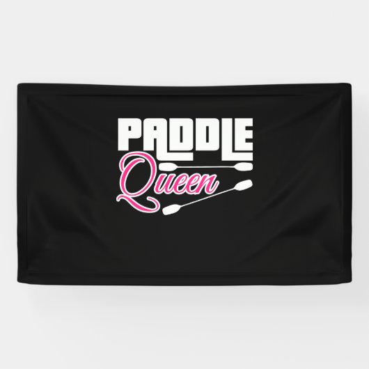 Paddle Queen Girl Kayak Banner (Horizontal)
