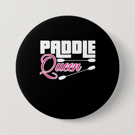 Paddle Queen Girl Kayak Button (Vorderseite)
