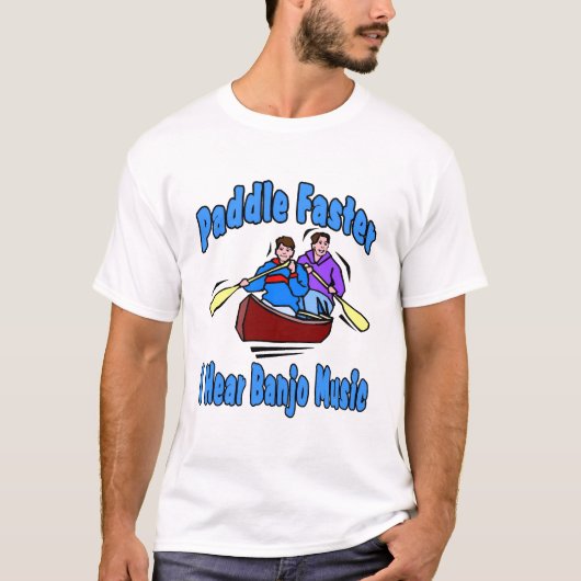 Paddle Schneller höre ich Banjo Music T-Shirt (Vorderseite)