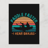 Paddle schneller Ich höre Banjos Postkarte (Vorderseite)